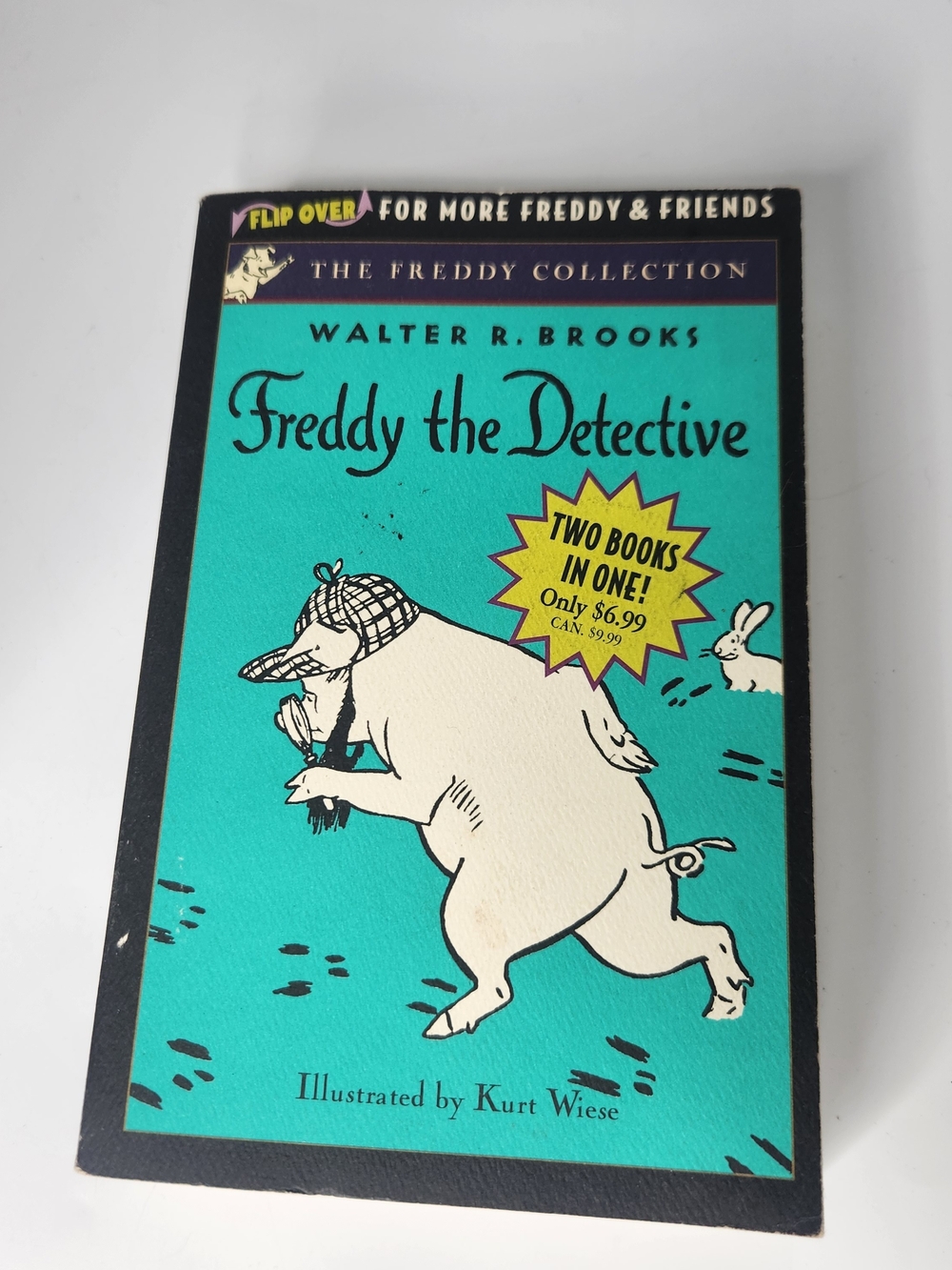 Freddy the Detective by Walter R. Brooks - Teal Cover Flip Over